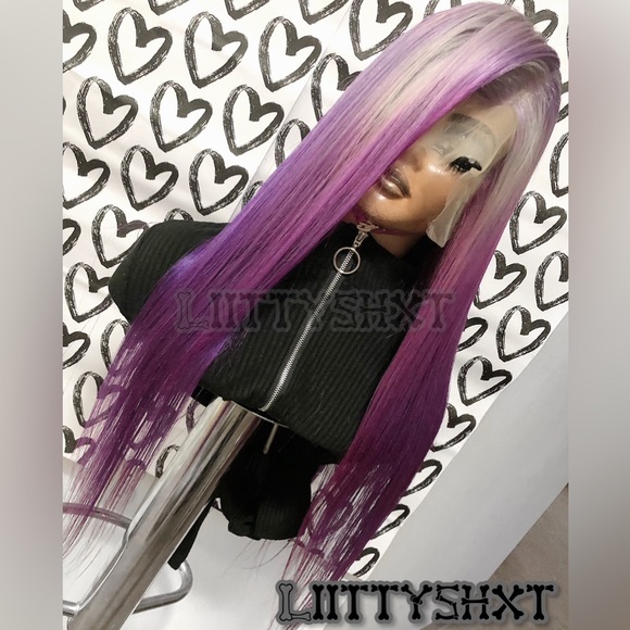 13x4  26inch Lace Front Wig 100% Human Hair Custom Color ( GooseBerry Potion ) - Picture 5 of 6